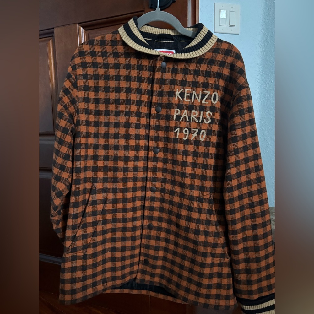 KENZO Varsity Checked Jacket, MEDIUM
